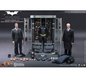 The Dark Knight Batman Armory with Bruce Wayne and Alfred 1/6 scale figure set 30cm